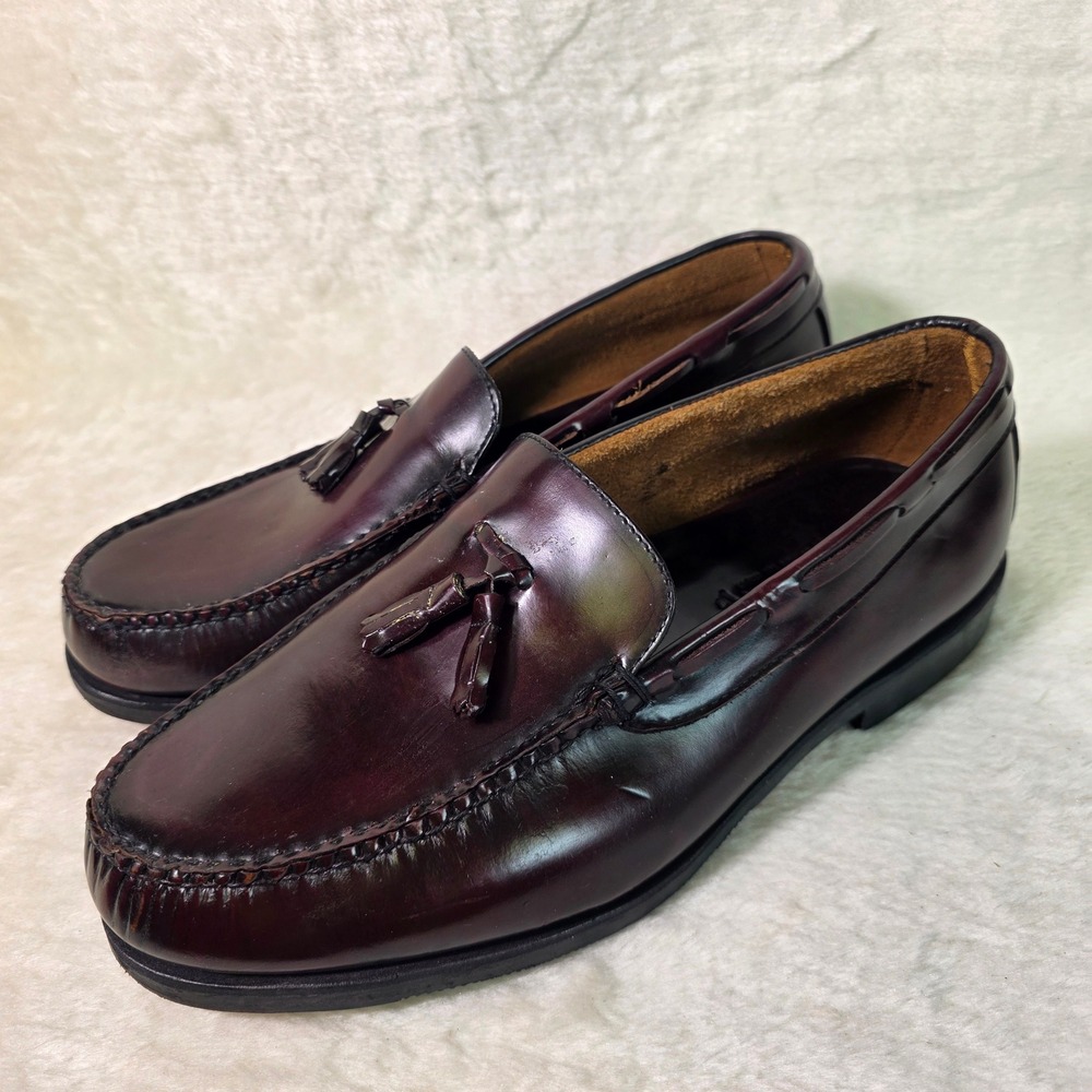 Hitchcock Tassel Loafers Burgundy Oxblood Leather Wide Mens 13 8E Extra Wide